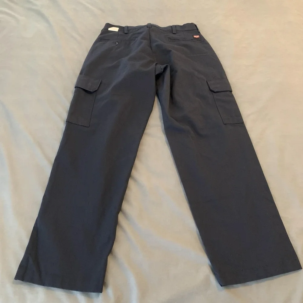 Red Kap Cargo Pants‎ Mens 30x28 Navy Workwear Straight Pockets Uniform PT88NVO